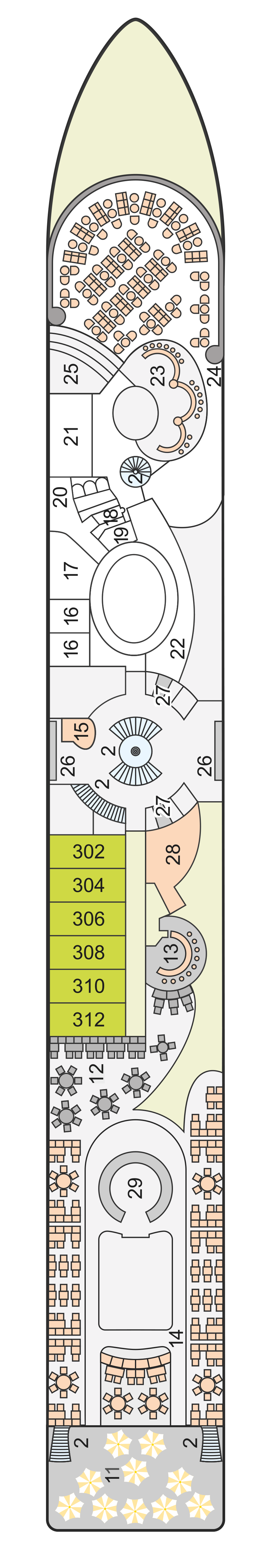 A-ROSA RIVA Deck 3